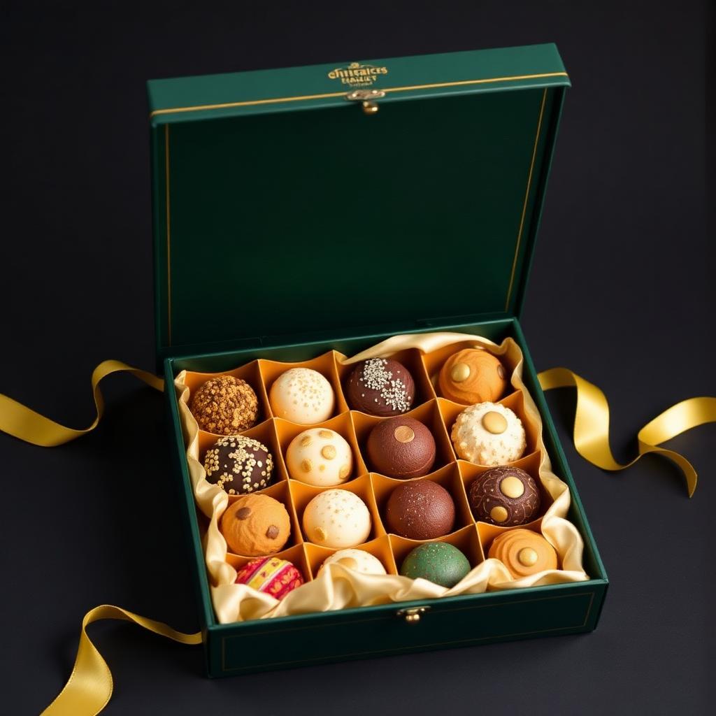 Gift Packs — Wrapped in green and gold